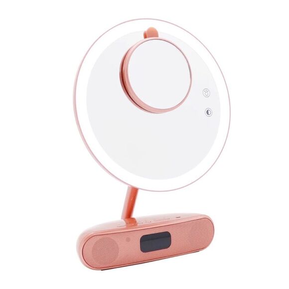 Impressions Vanity Melody 9 inch Round Duotone Makeup Mirror with Bluetooth - Picture 4 of 8